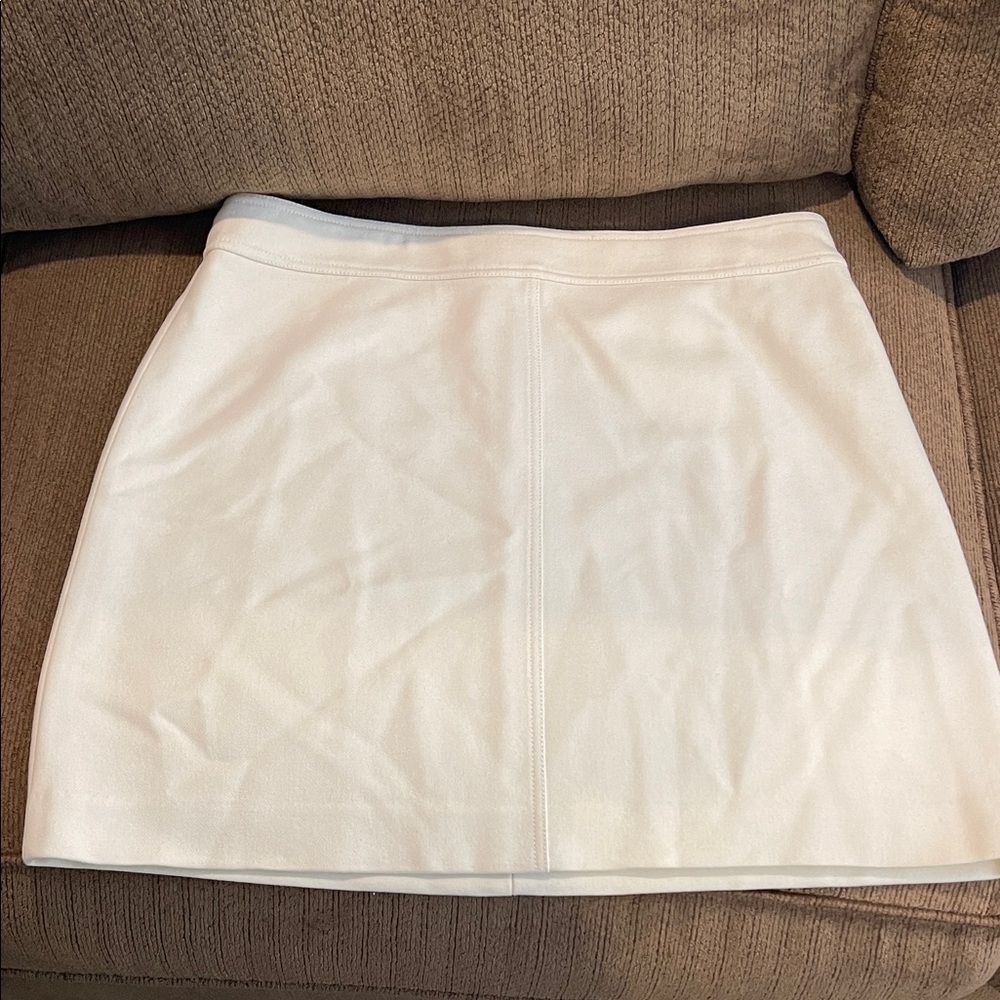 J. Crew Cream Mini Skirt Size 16 NWT